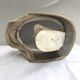 Former pair fencing fencing metal grid, white leather vintage sport