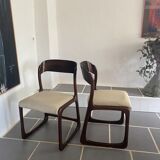Pair of Baumann chairs model sled