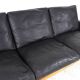 Vintage Black Leather Sofa by Poul M. Volther for Erik Jørgensen, 1960s