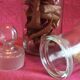Set 2 old vintage kitchen glass jars