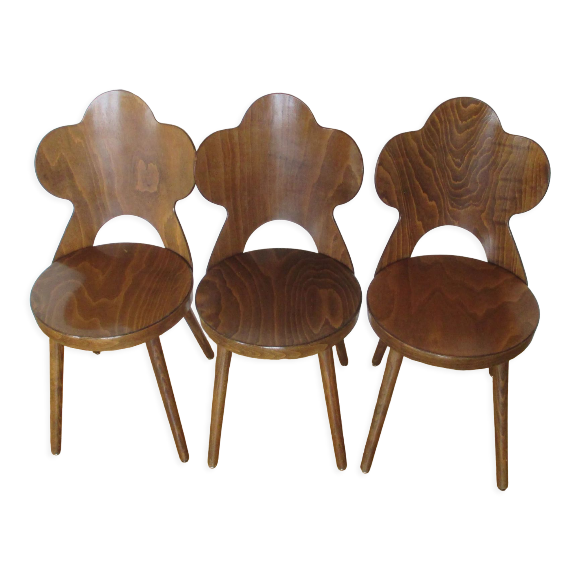 3 Trefle Bistrot Baumann chairs