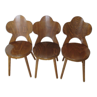 3 Trefle Bistrot Baumann chairs
