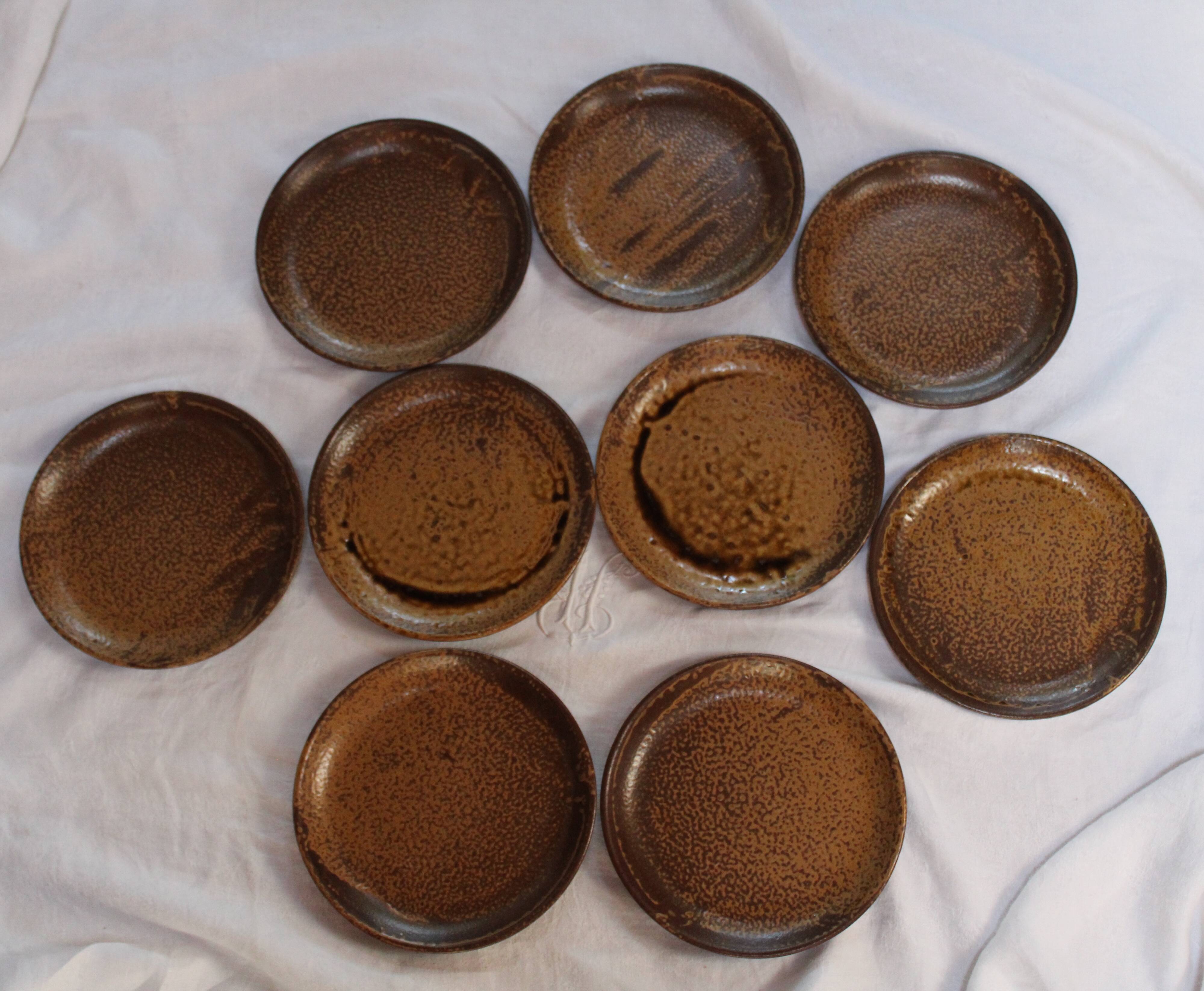 Set of 9 sandstone plates