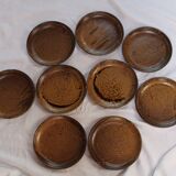 Set of 9 sandstone plates