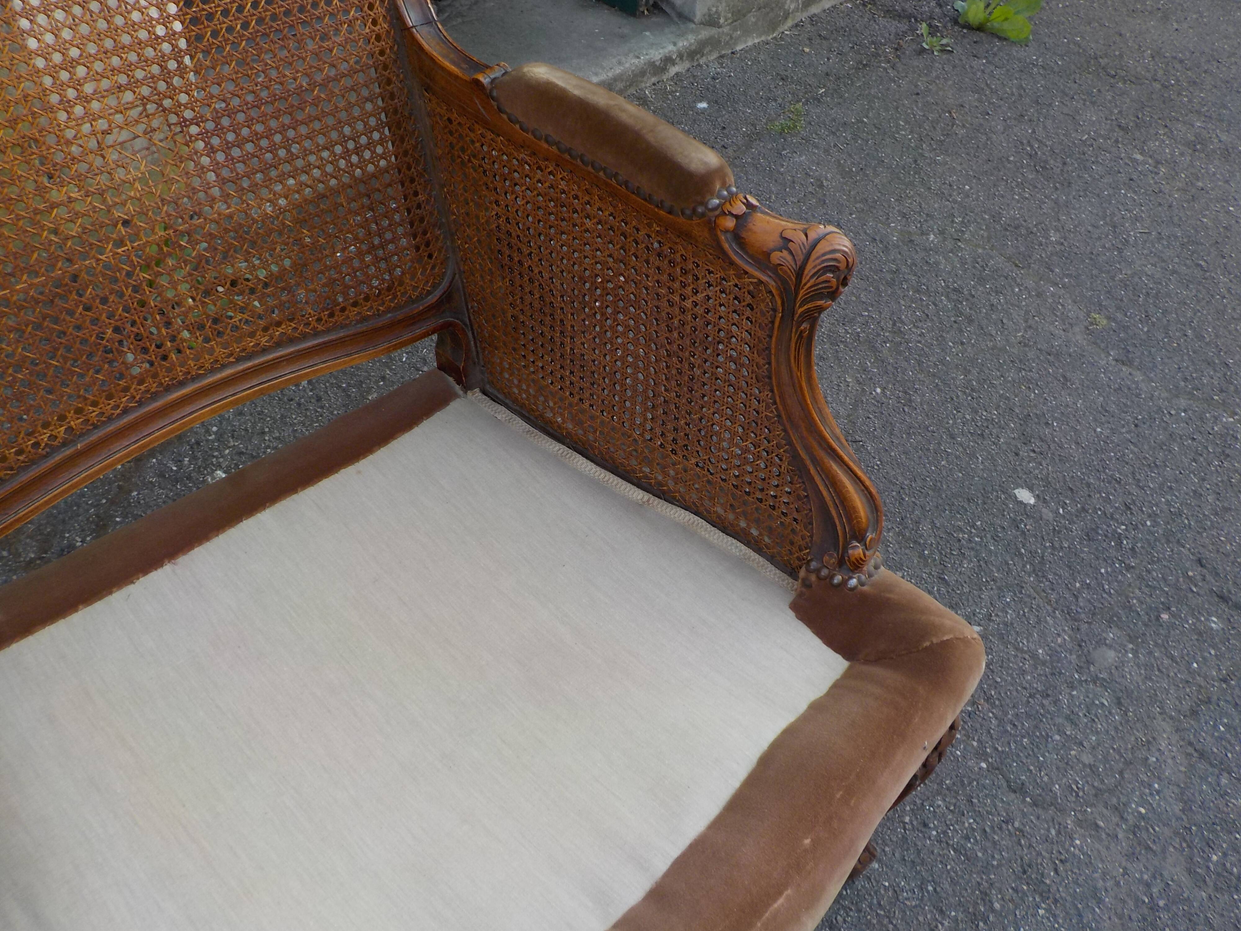 Fauteuil cannée style Louis XV