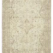 Tapis beige turc en laine tissé à la main 165 cm x 267 cm