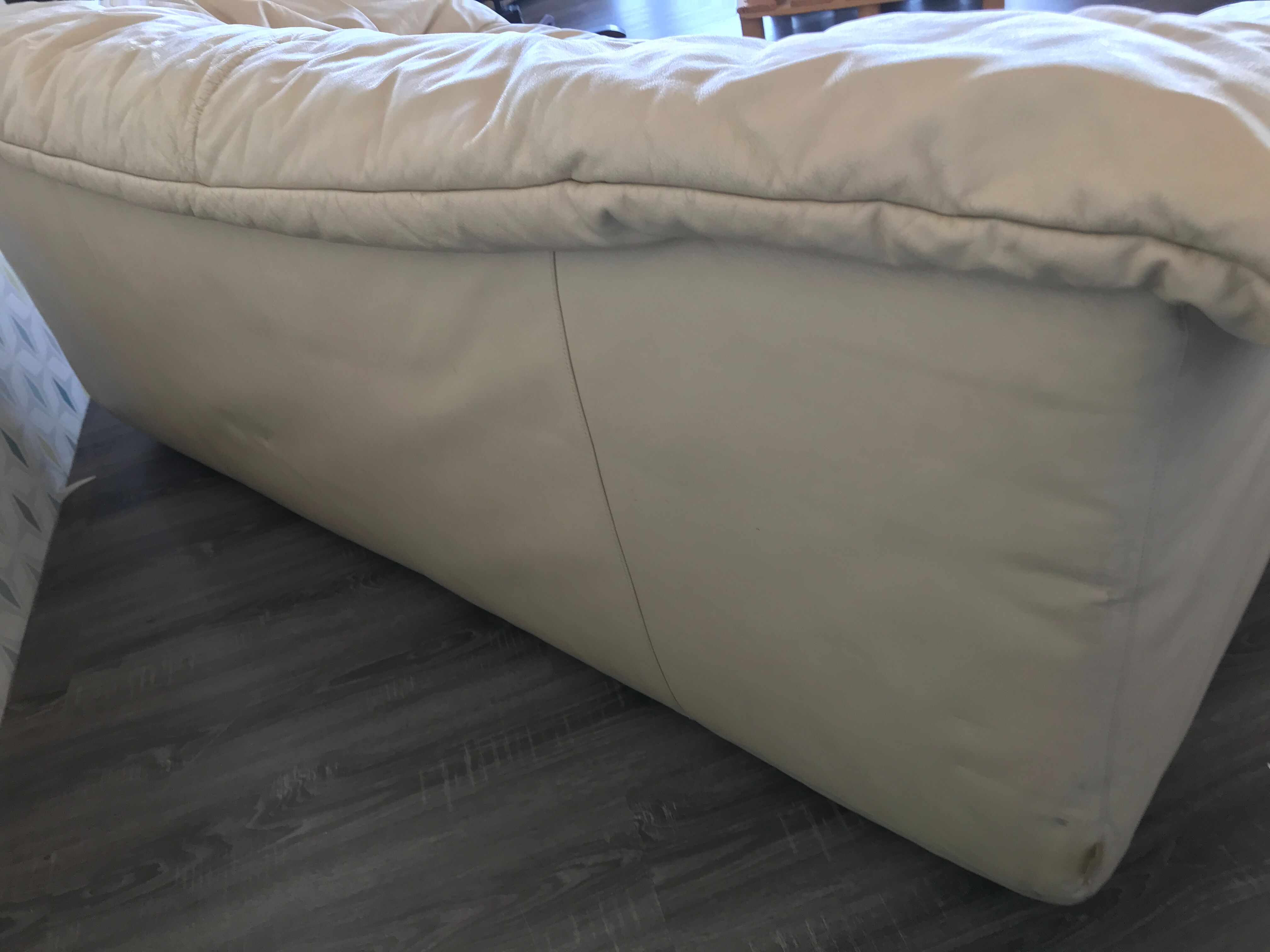 Light beige leather sofa Flou