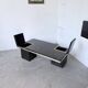 "Rizzo" lacquered and brass coffee-bar table from the 1970s.