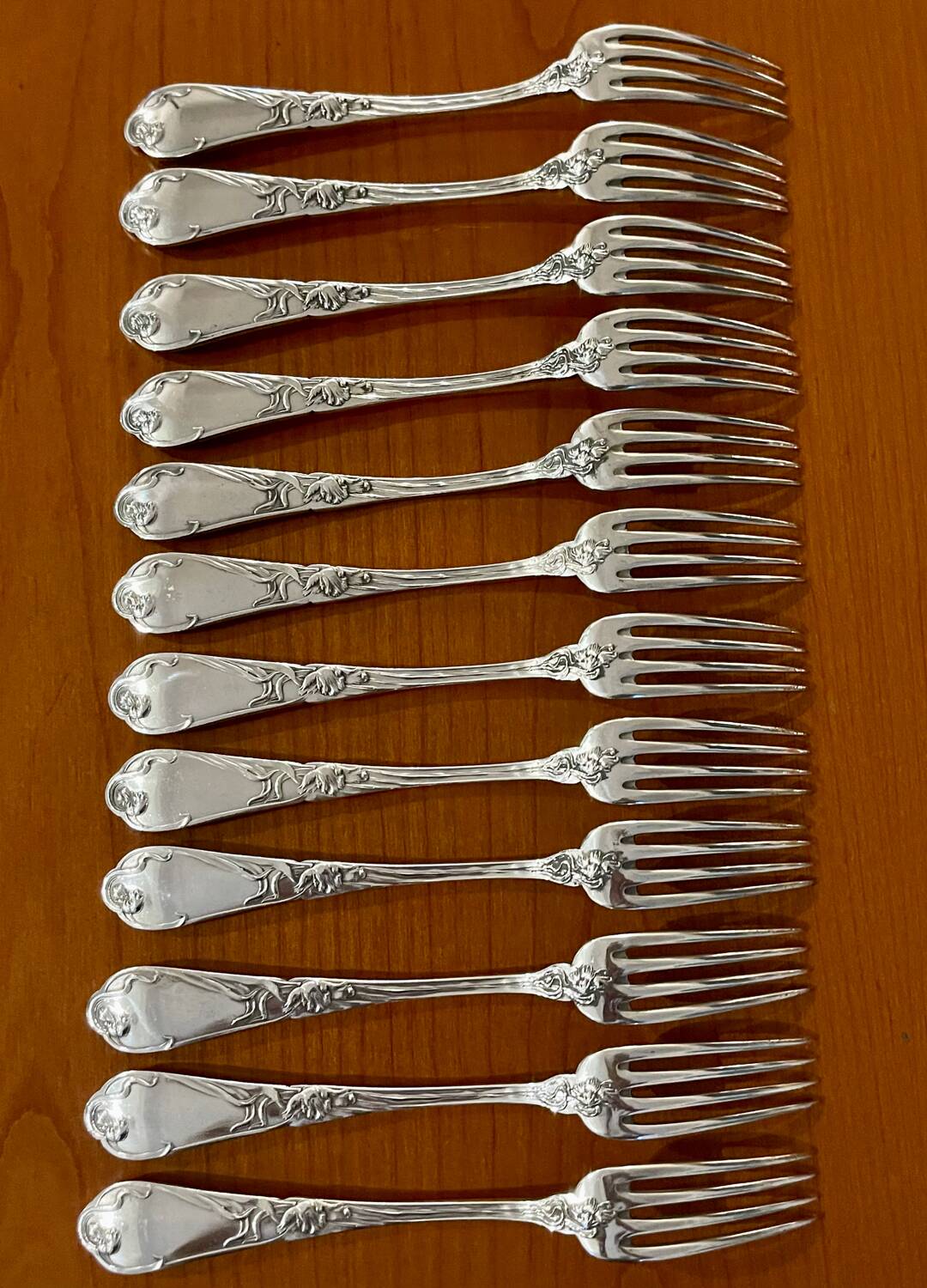 Art nouveau decor of iris 25 pieces