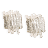 Pair of large Kalmar Murano wall sconces, Austria, 1960s.