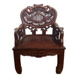 Vietnamese armchair carved in solid wood