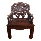 Vietnamese armchair carved in solid wood