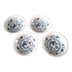 4 Biltons porridge or cereal bowls with blue onion decoration