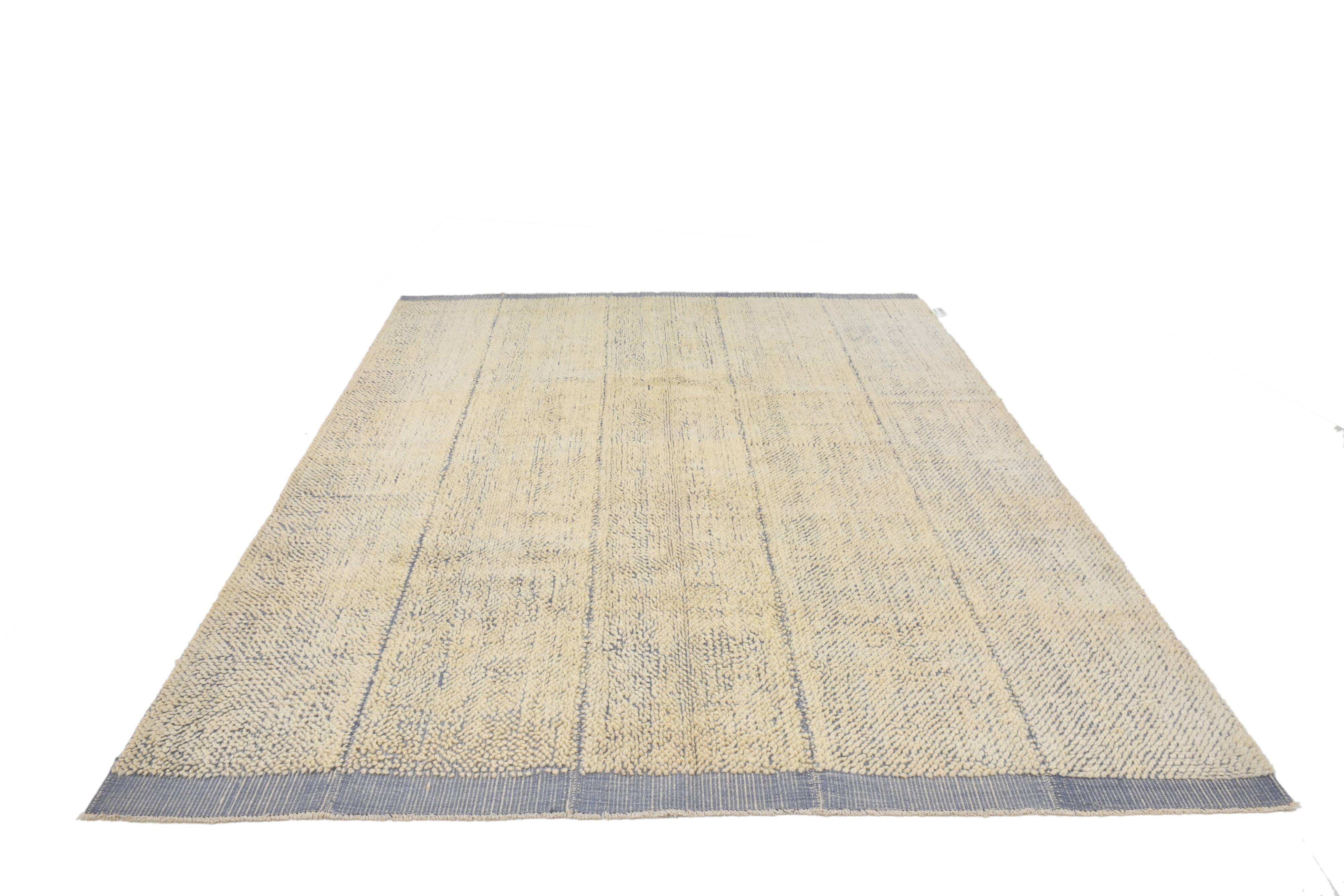 8x10 Blue & Beige Large Vintage Kilim Rug, 250x298Cm