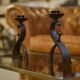 Pair of wrought iron candlesticks by Charles Piguet 1940s