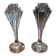 1 set of 2 vintage crystal candle holders