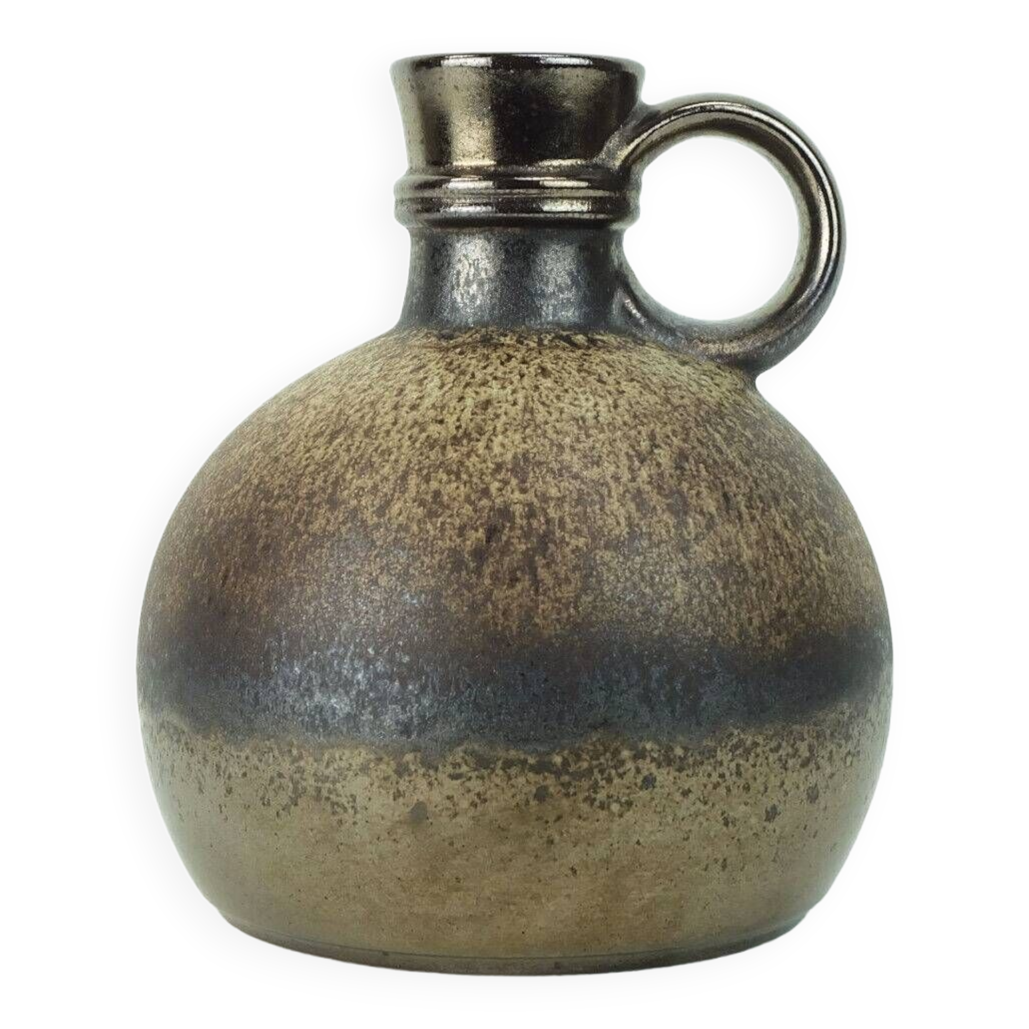 1970s vase steuler-keramik model 308/20 shades of brown and metallic glaze