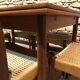 Table vintage scandinave en teck avec deux rallonges