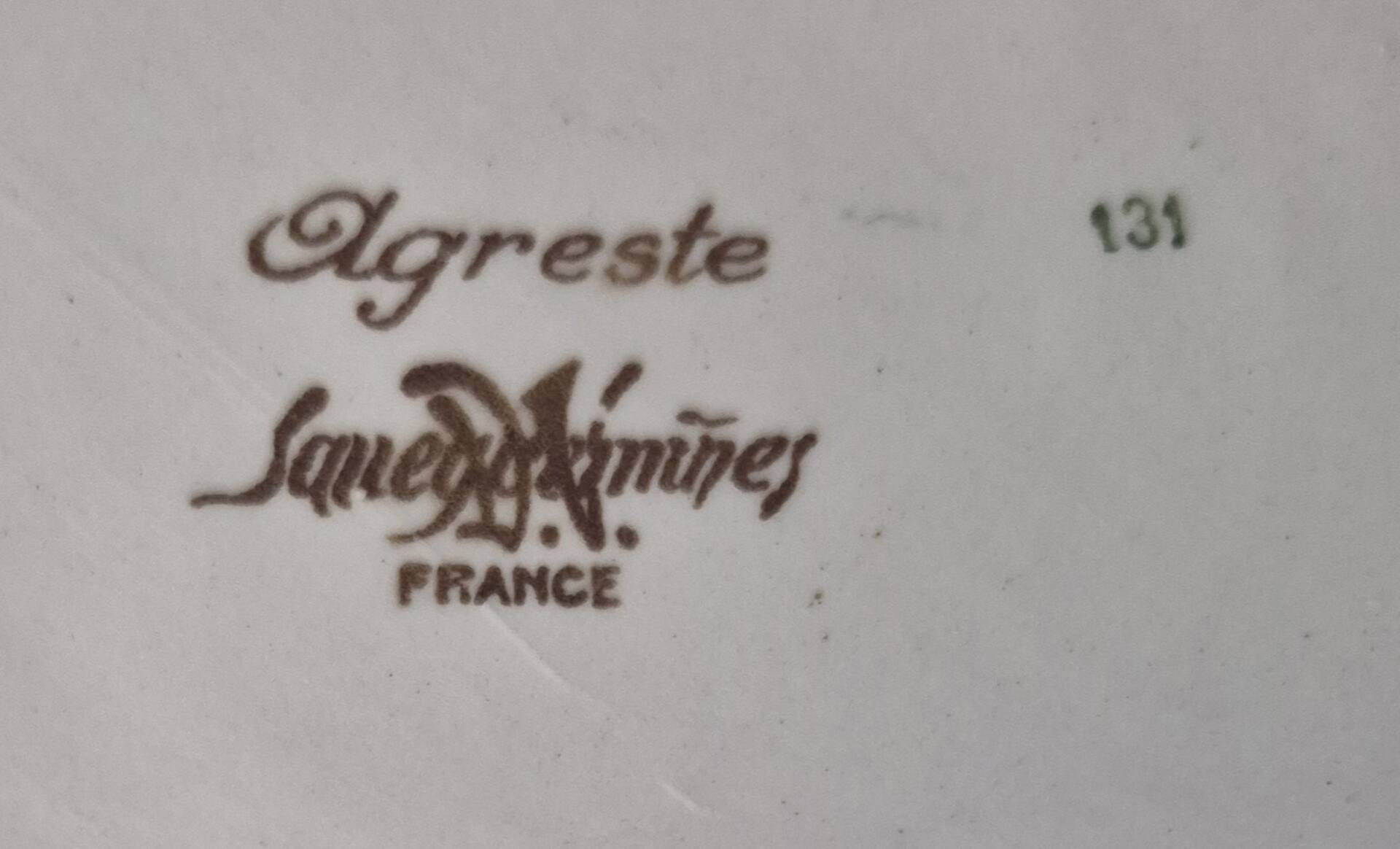 Sarreguemines France Agreste dinnerware service