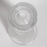 Vase Cristal d'Arques avec papillon relief en verre dépoli  Hauteur 20 cm