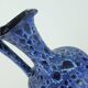 Large vintage kreutz-keramik 1960s 70s vase jug model 228 fat lava drip glaze intense blue