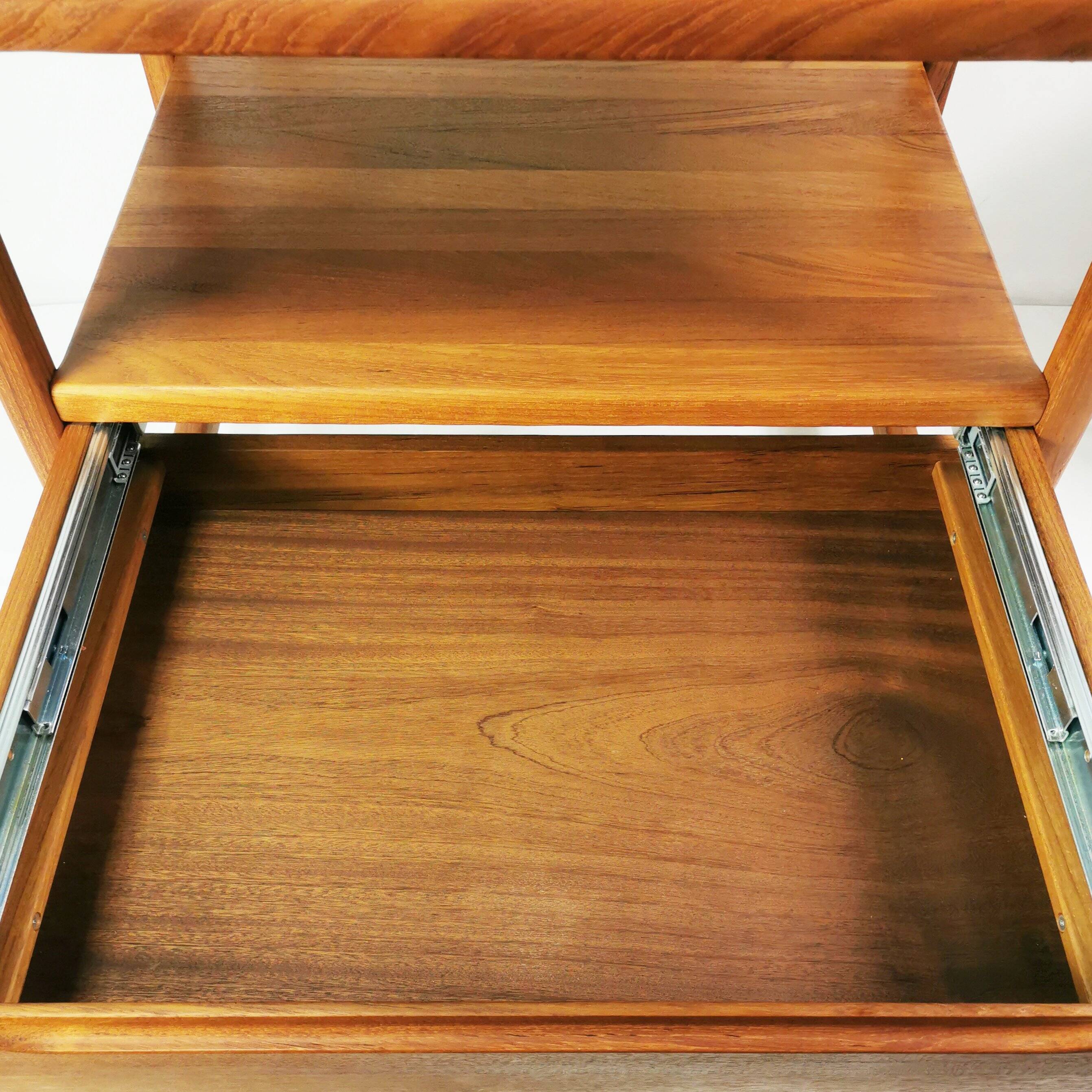 Side table, teak bar, Mid Century, BR Mobler, designed by Peter Brink, Denm