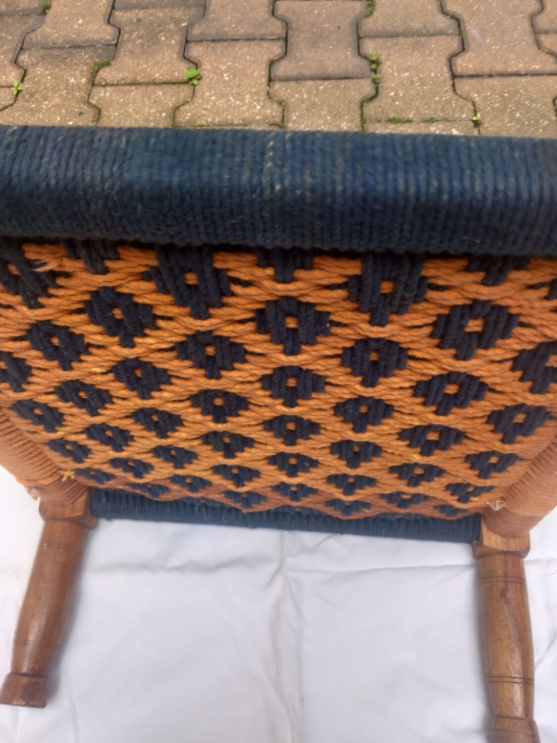 Braided ottoman