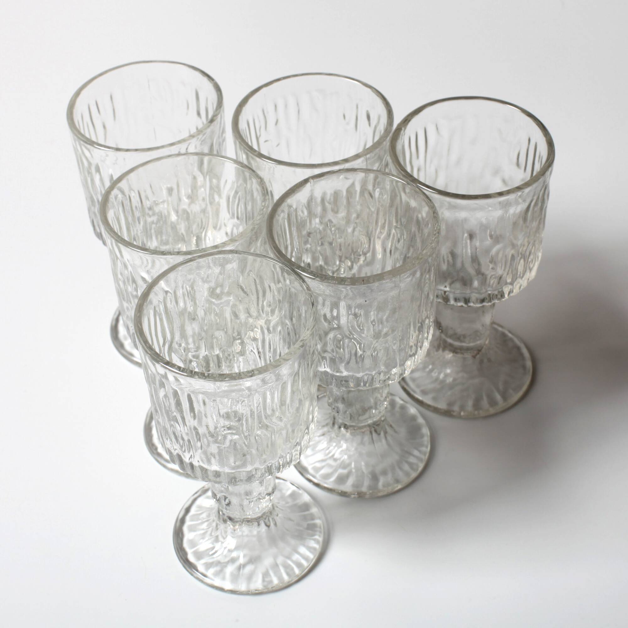 Set of 6 Ravenhead Siesta Bark Shot Glasses 6 cl / United Kingdom / 1970s