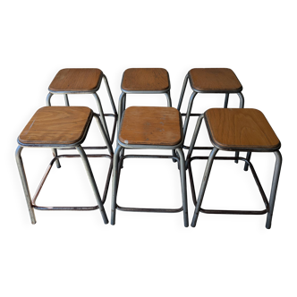 6 tabourets d'écolier, 1960-1970