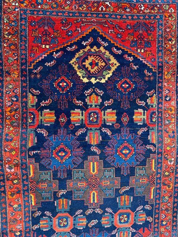 Carpet old Persian Malayer corridor 109x525 cm