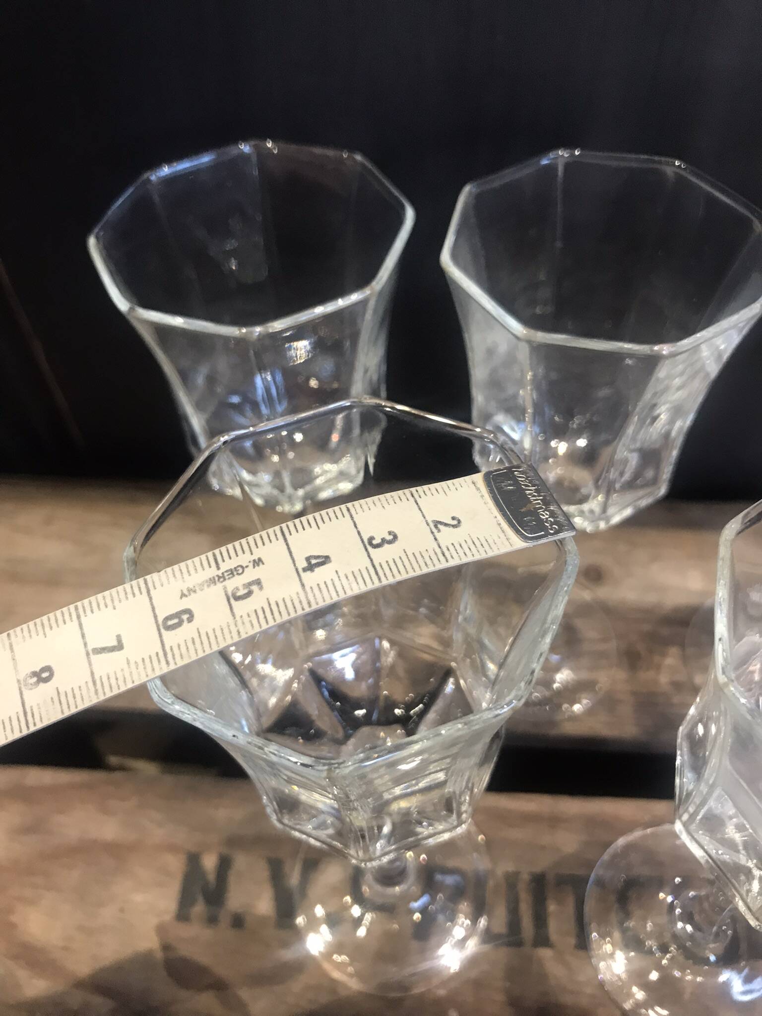 5 vintage Luminarc wine glasses, Octime model
