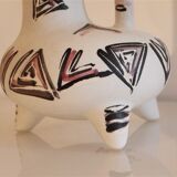 Vallauris ceramic tripod vase 1960
