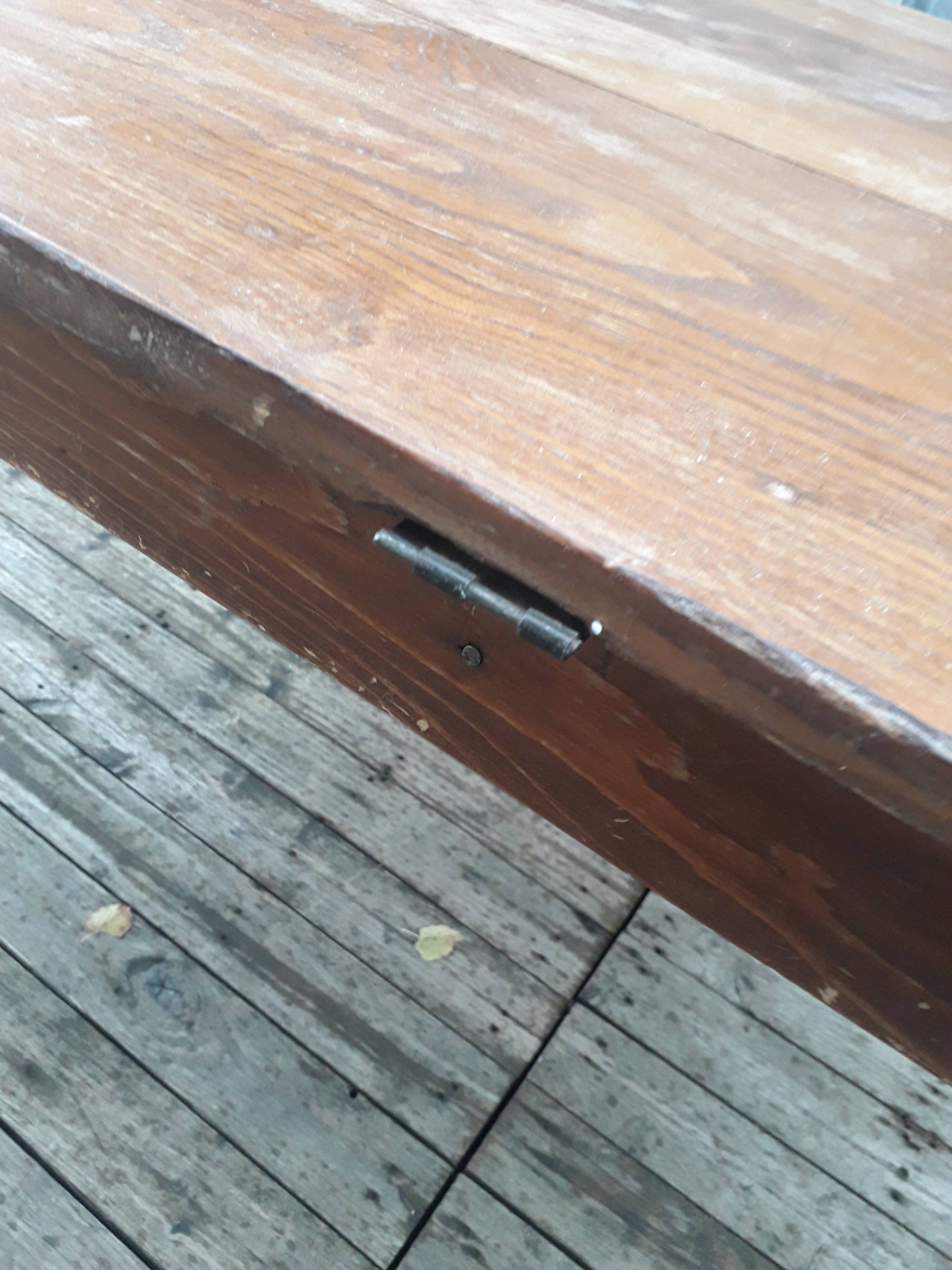 Old wooden table - (farm? Drapery?)
