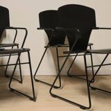 Series of 6 minimalist chairs model "EGOA 300" by Josep Mora
