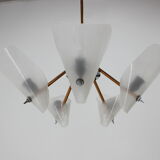 Mid-century chandelier by Drukov,  1960