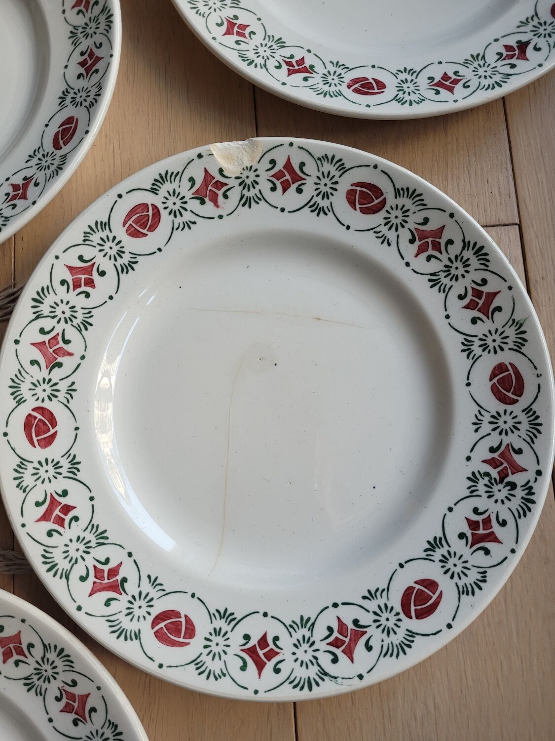 Lot de 7 assiettes Orchies Moulin des Loups et Hamage