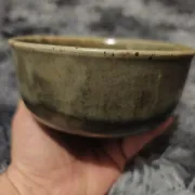 Vintage glazed stoneware bowl – Blanot pottery