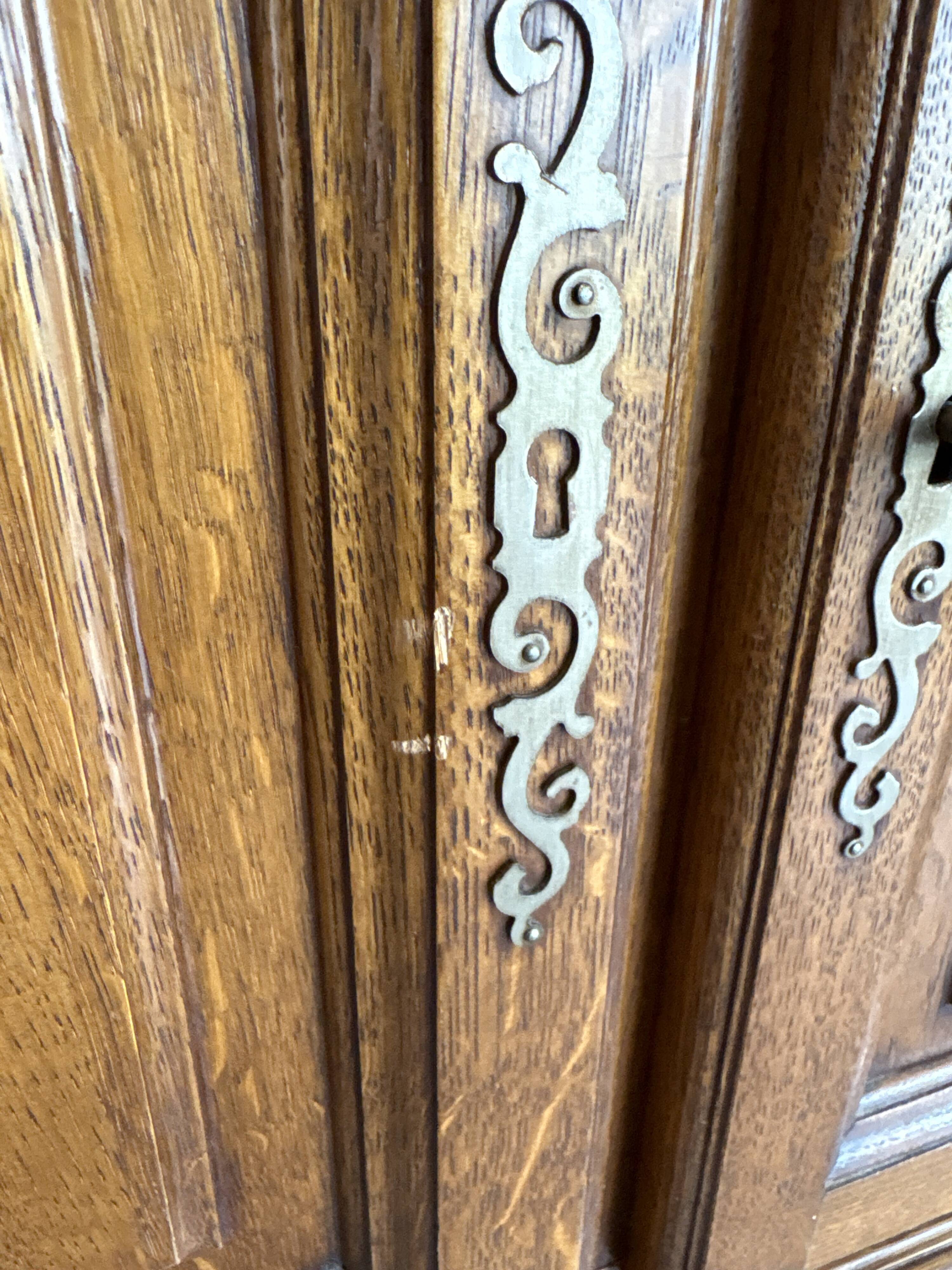 Solid oak furniture signed E. Ménard