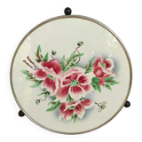 Turntable with earthenware pastry and bakelite floral decoration