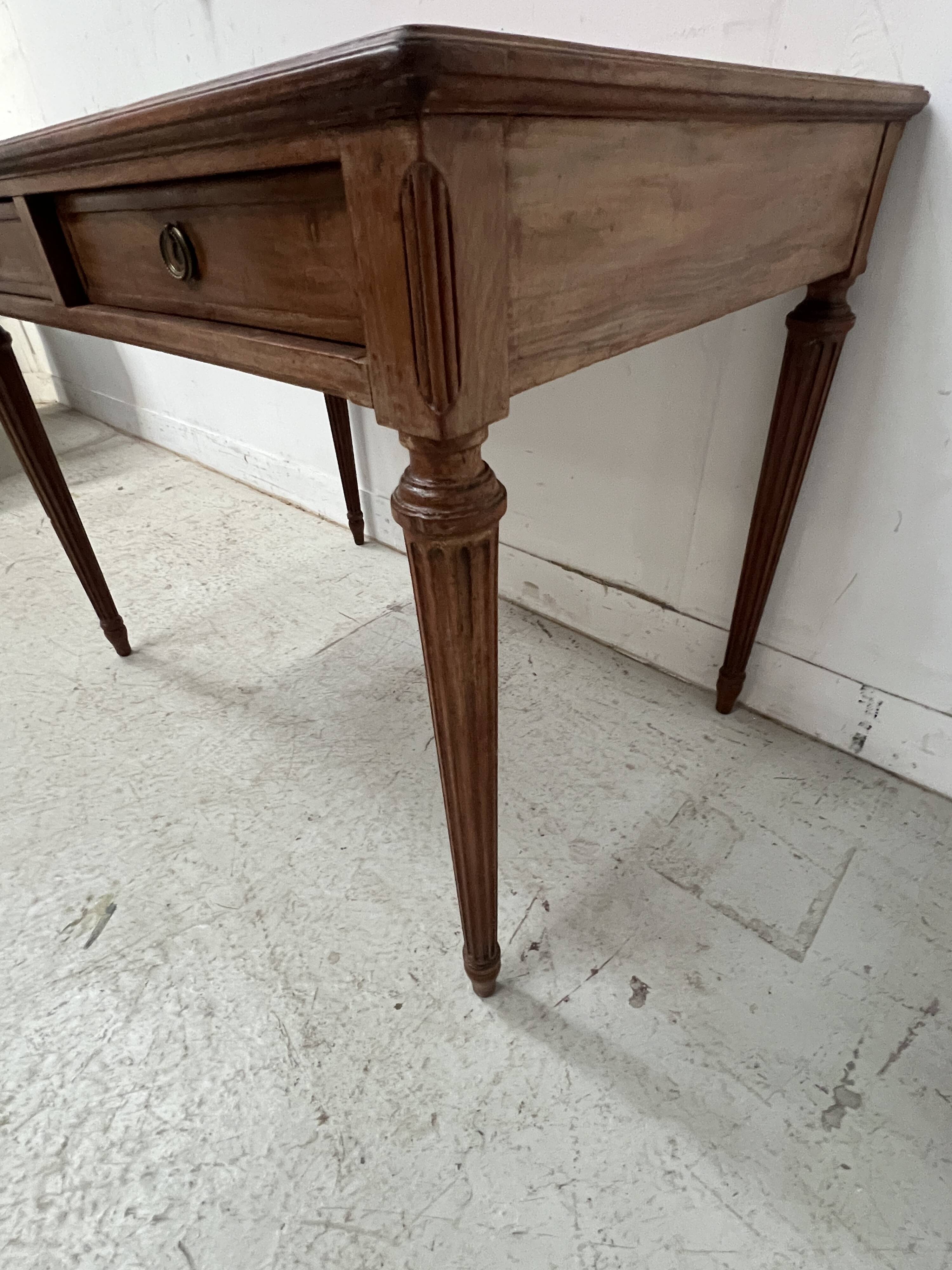 Louis XVI style desk in stained beech, 20th century.