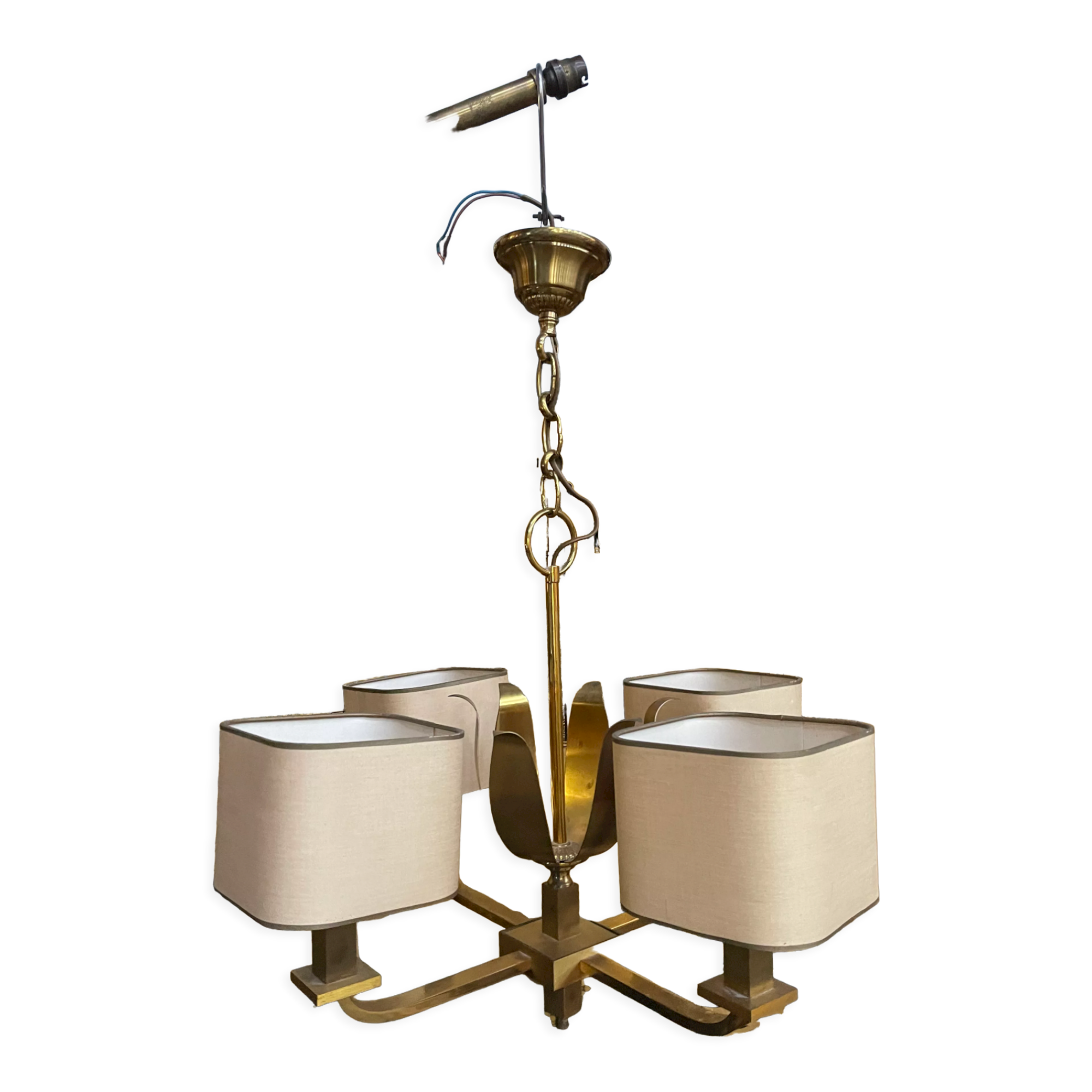 Brass chandelier 1970