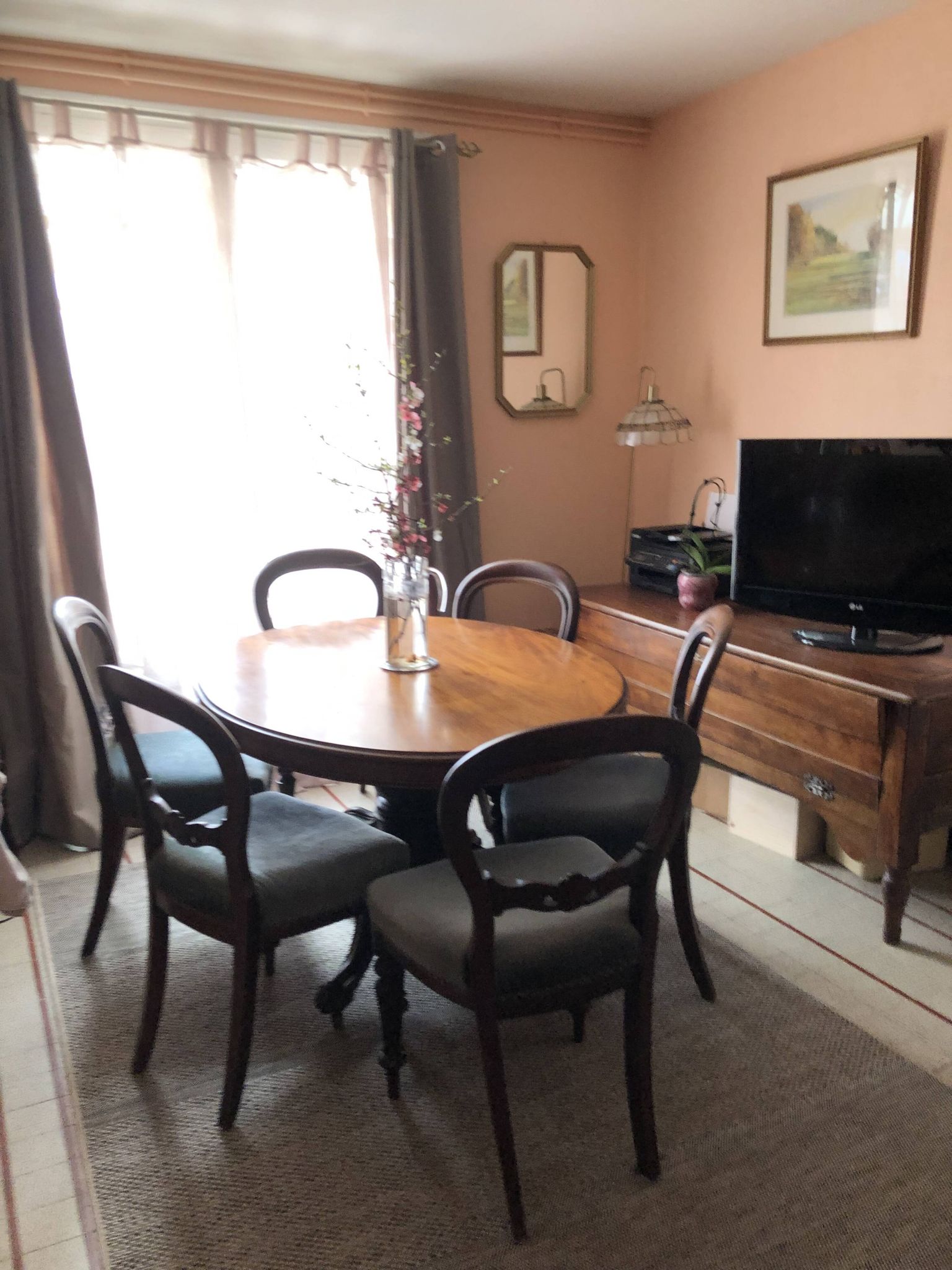 Set of 6 English chairs, Louis Philippe period