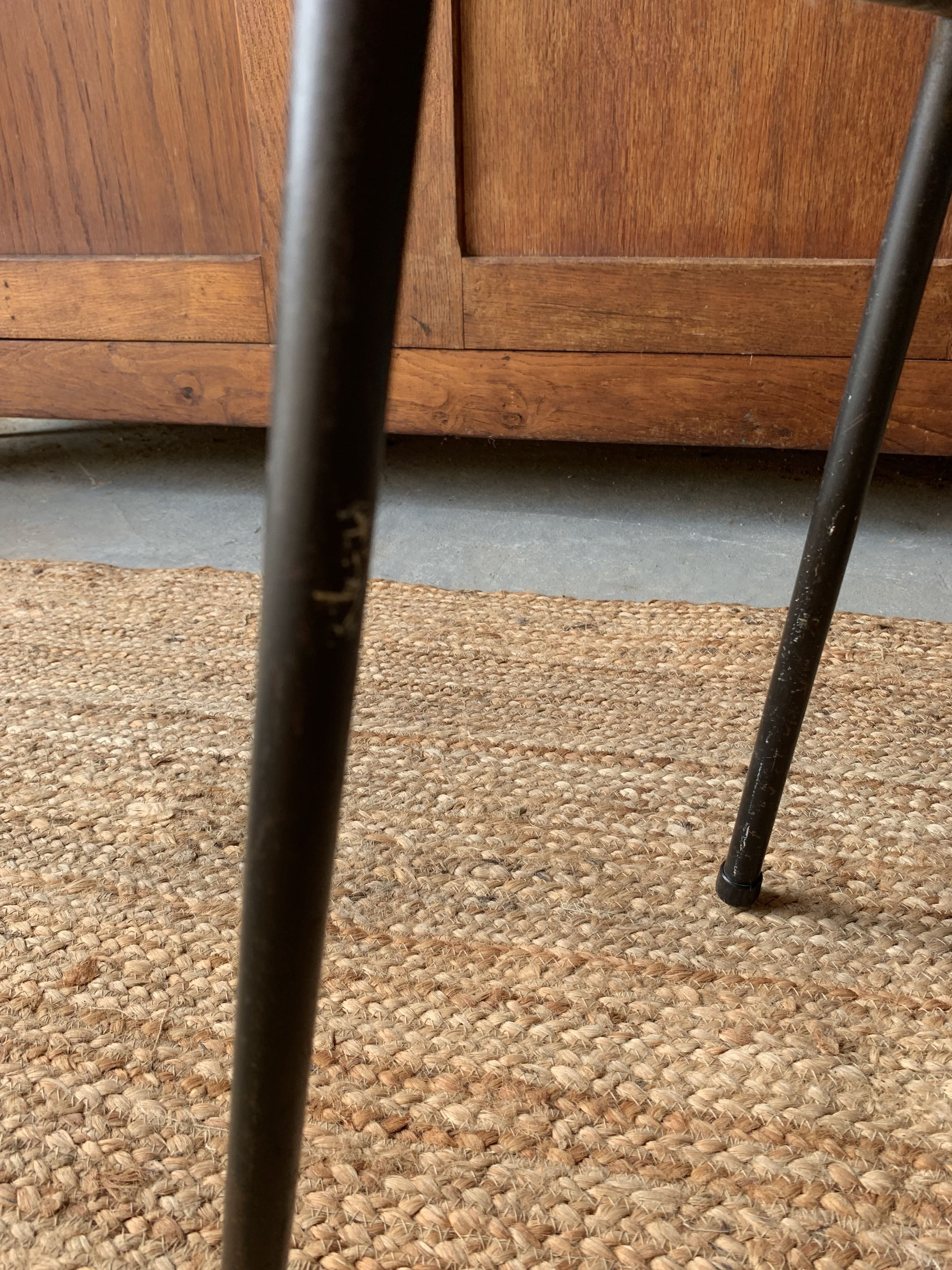 Wooden and metal school chair