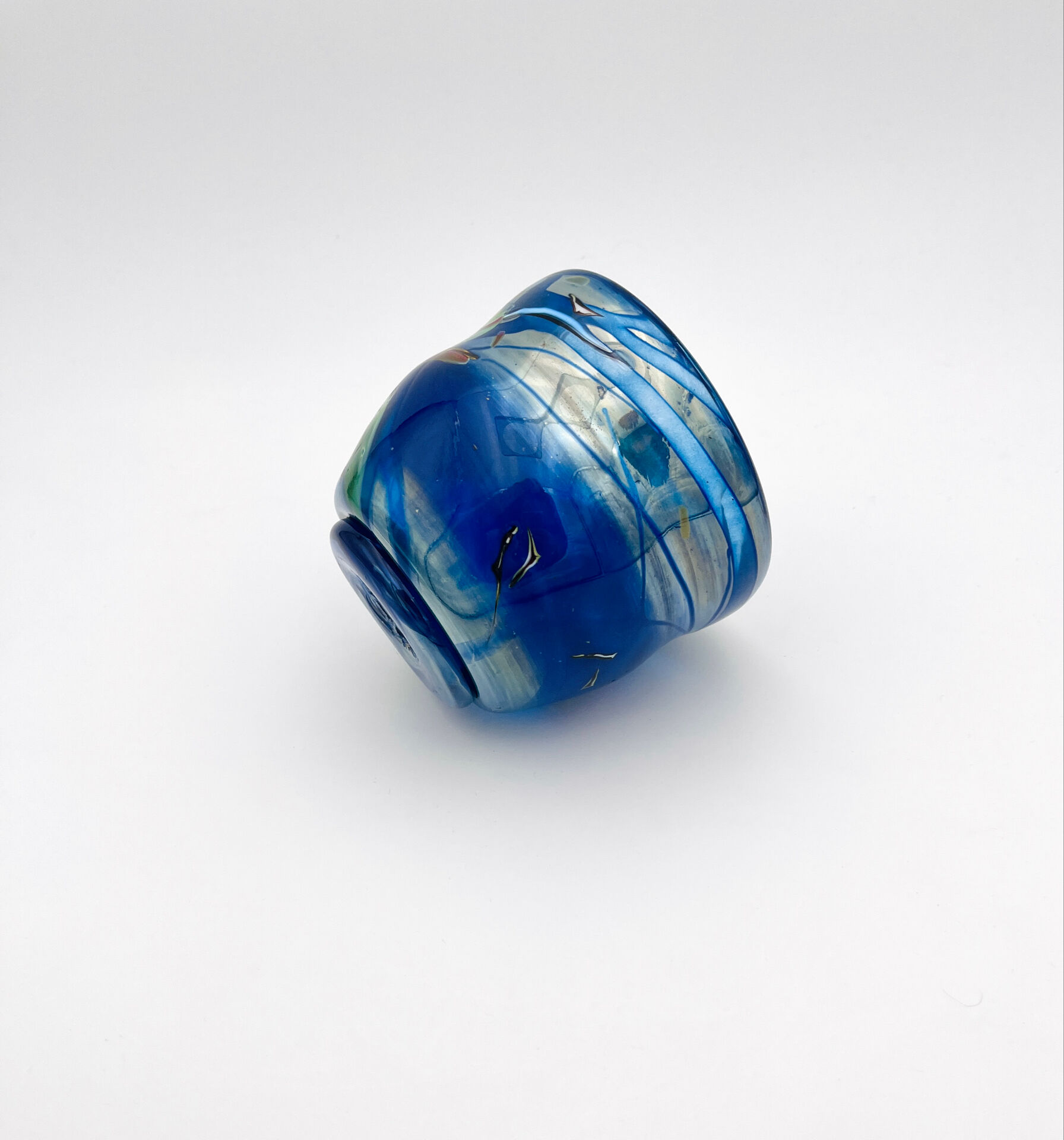 Vase Art Glass Signed Patrick Lepage 2002 - Blown Glass Fuming Oxides