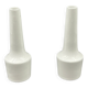 Pair of vintage white ceramic bud vases