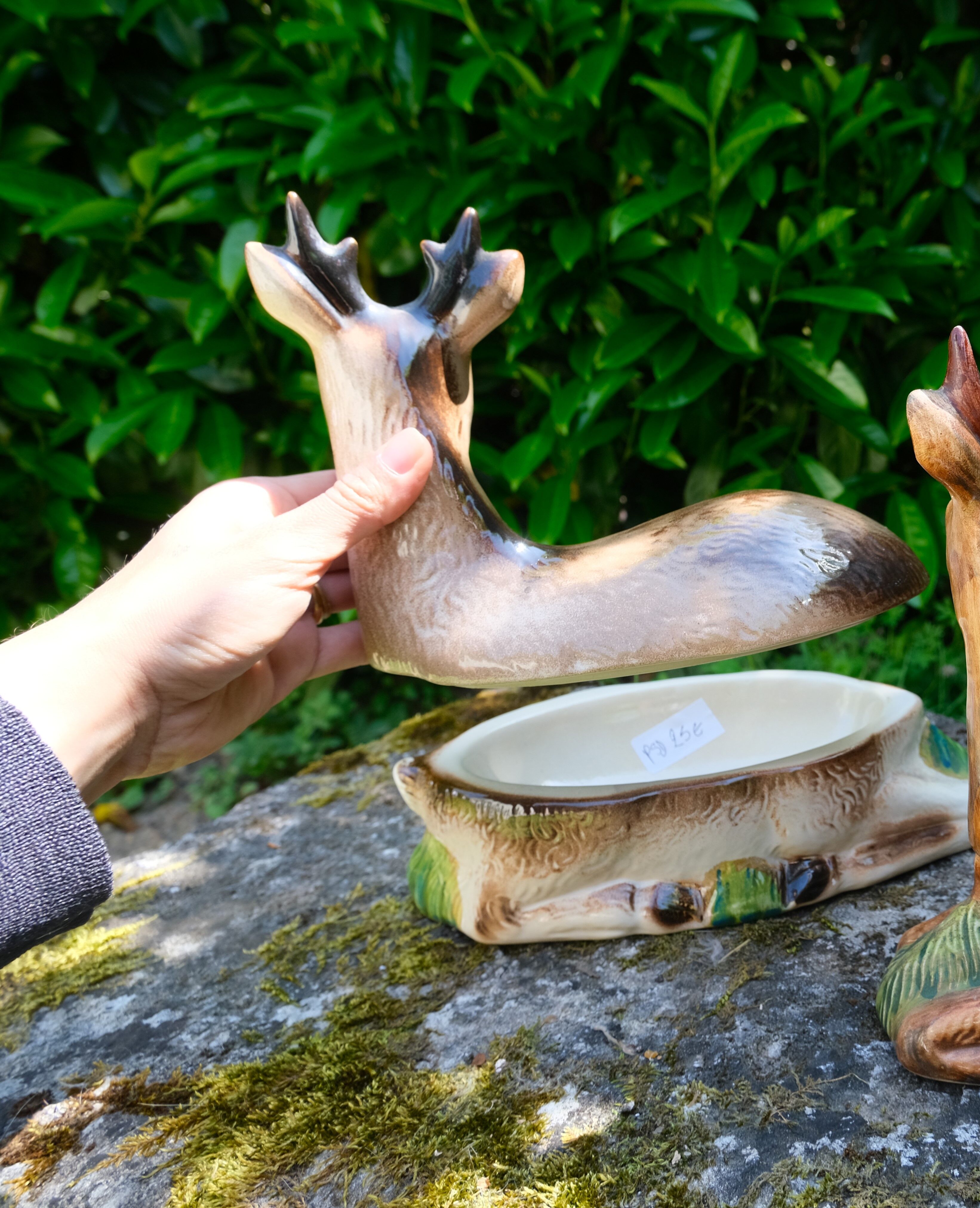 Earthenware terrine Michel Caugant model doe / shrimp