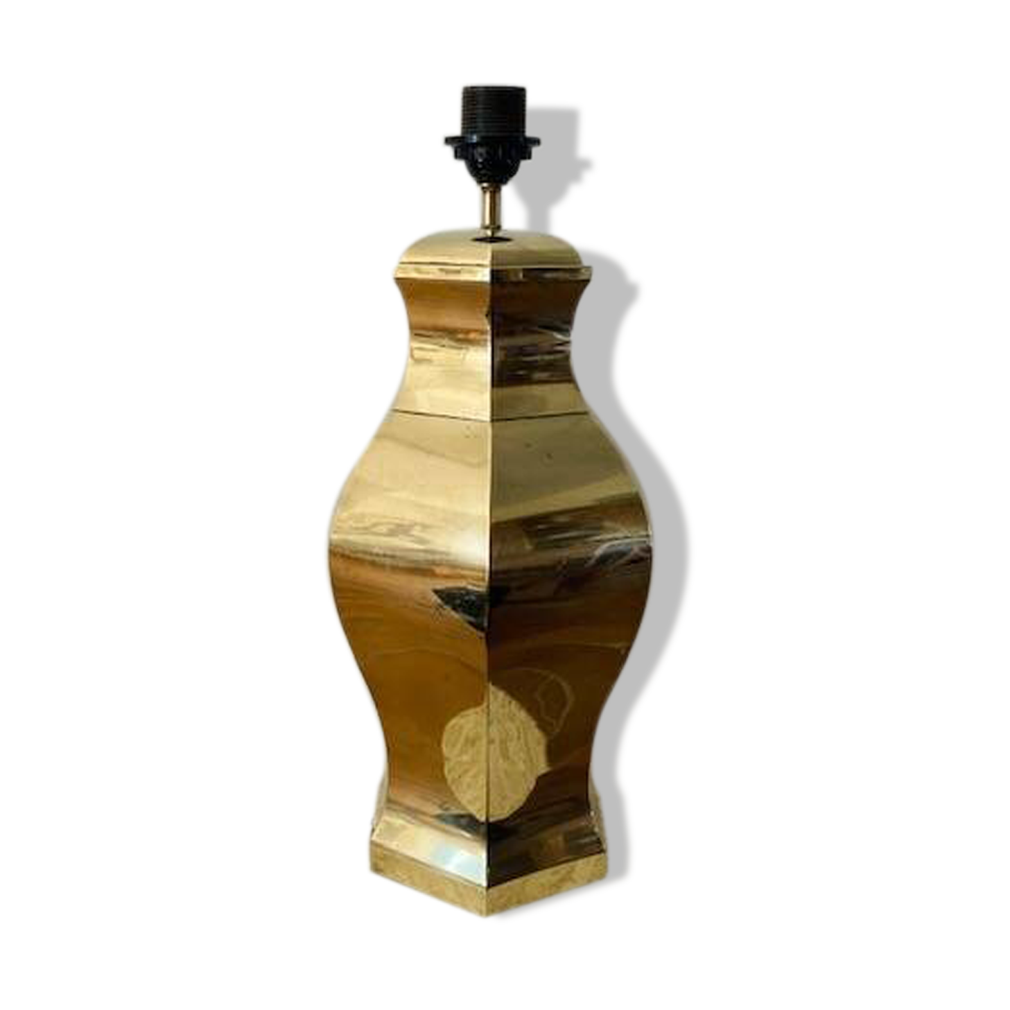Pied de lampe en laiton années 1970