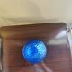 Vintage blue fluted decanter