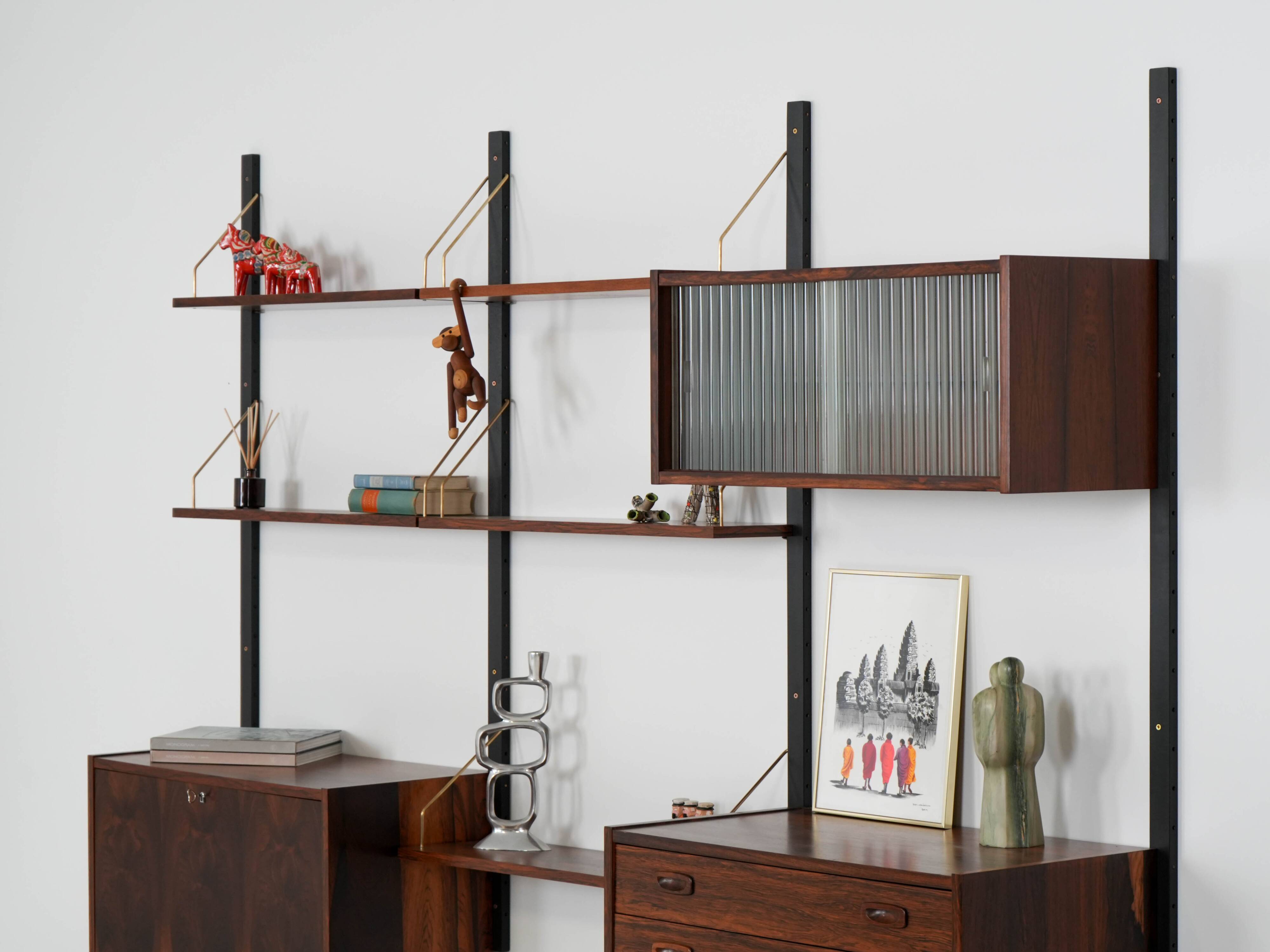 PS System rosewood bookcase, Danish design, 1960s, manufactured by Randers