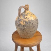 Old Provençal glazed terracotta jug – 19th century – authentic patina